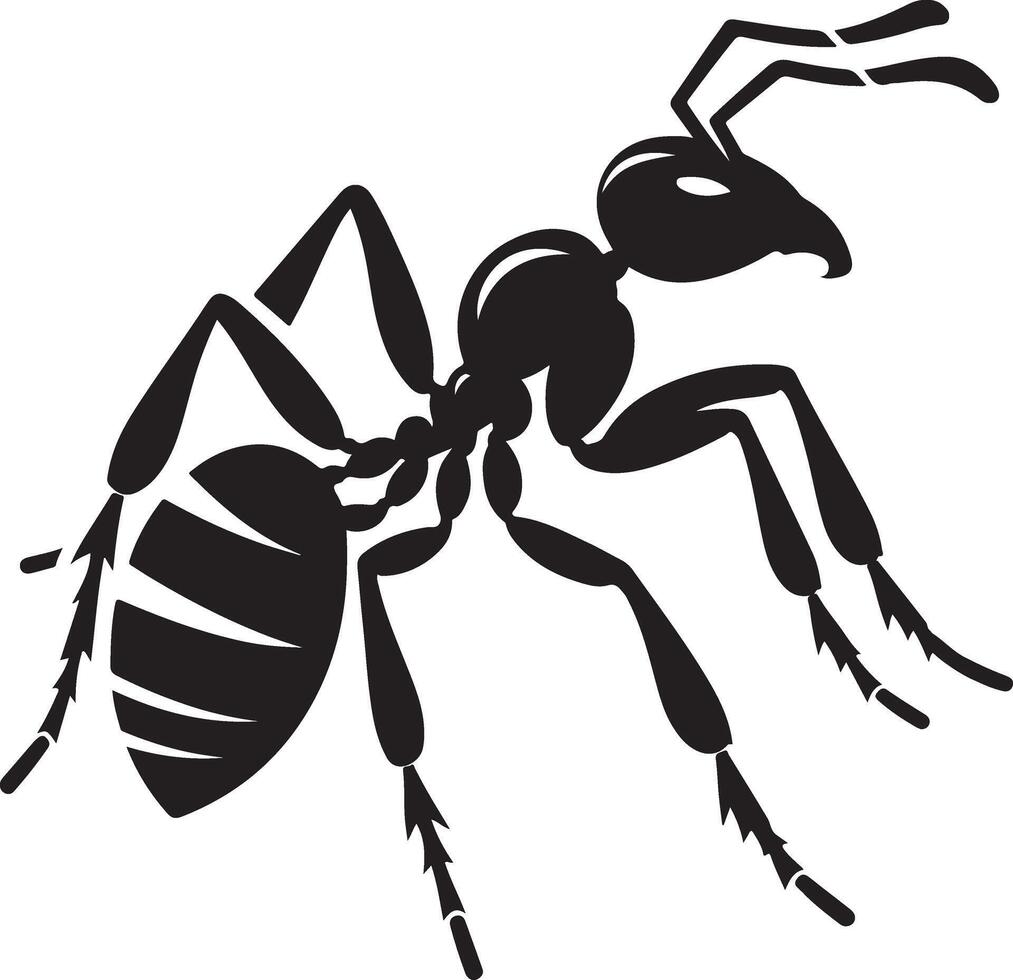 ant silhouette isolated on white background. Ant icon illustration design vector
