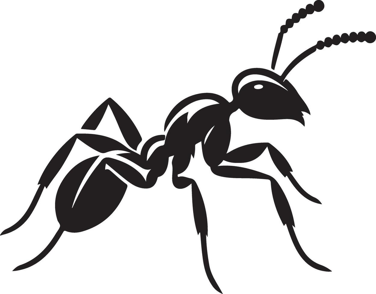 ant silhouette isolated on white background. Ant icon illustration design vector