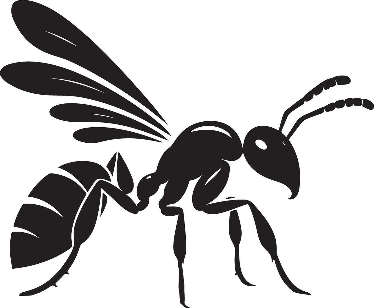 ant silhouette isolated on white background. Ant icon illustration design vector