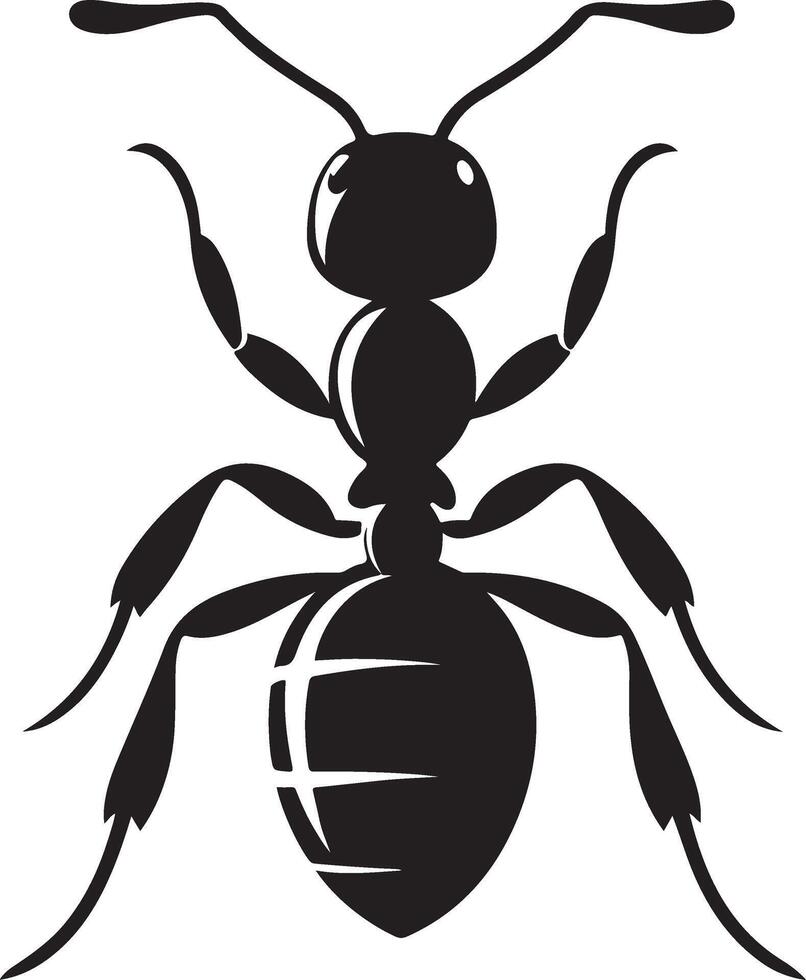 ant silhouette isolated on white background. Ant icon illustration design vector