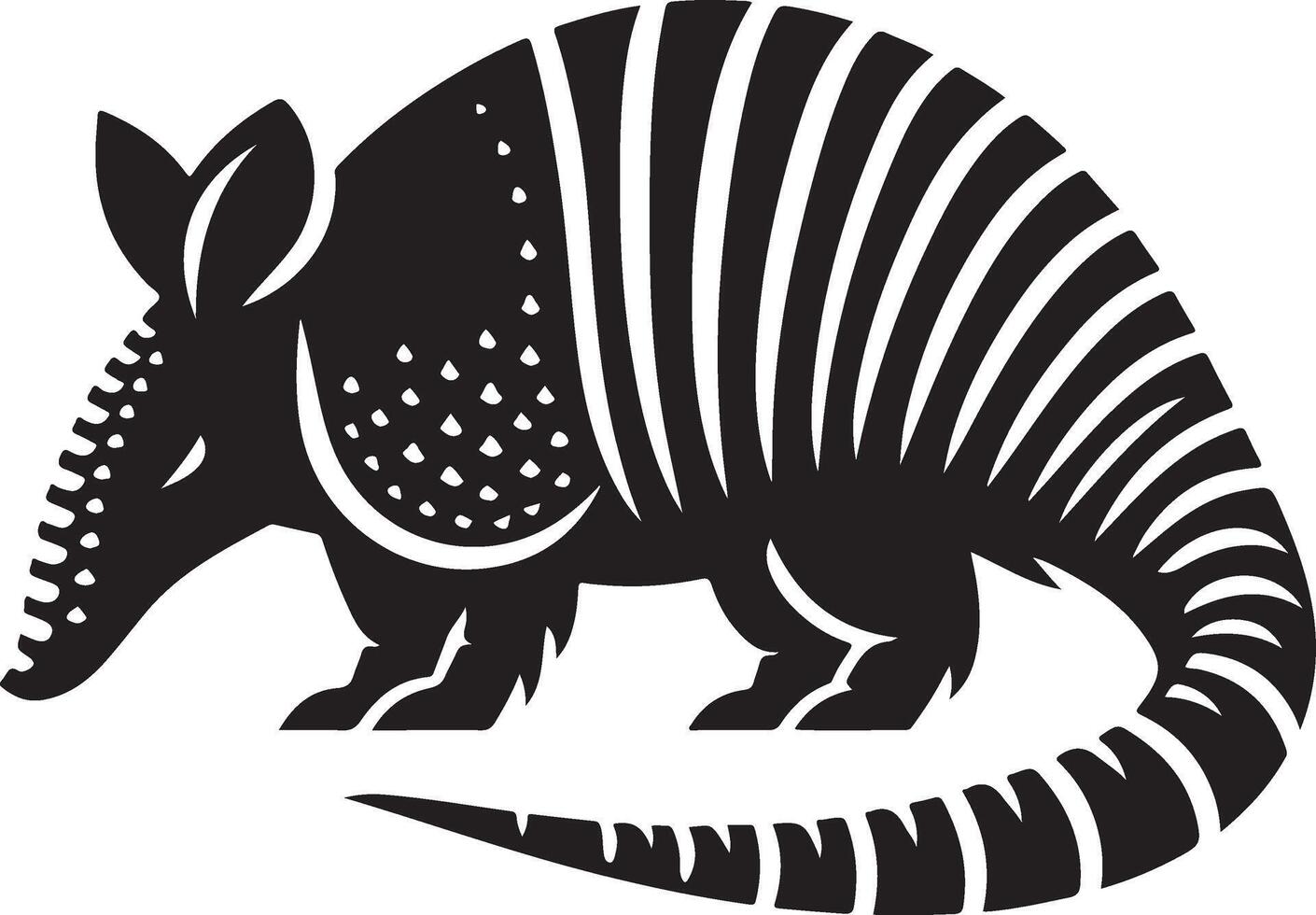 Armadillos silhouette, Handdrawn Armadillos silhouette illustration vector