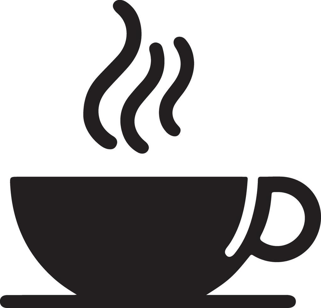 Cup of coffee icon. Tea cup illustration. Cup flat icon. Cup outline pictogram vector
