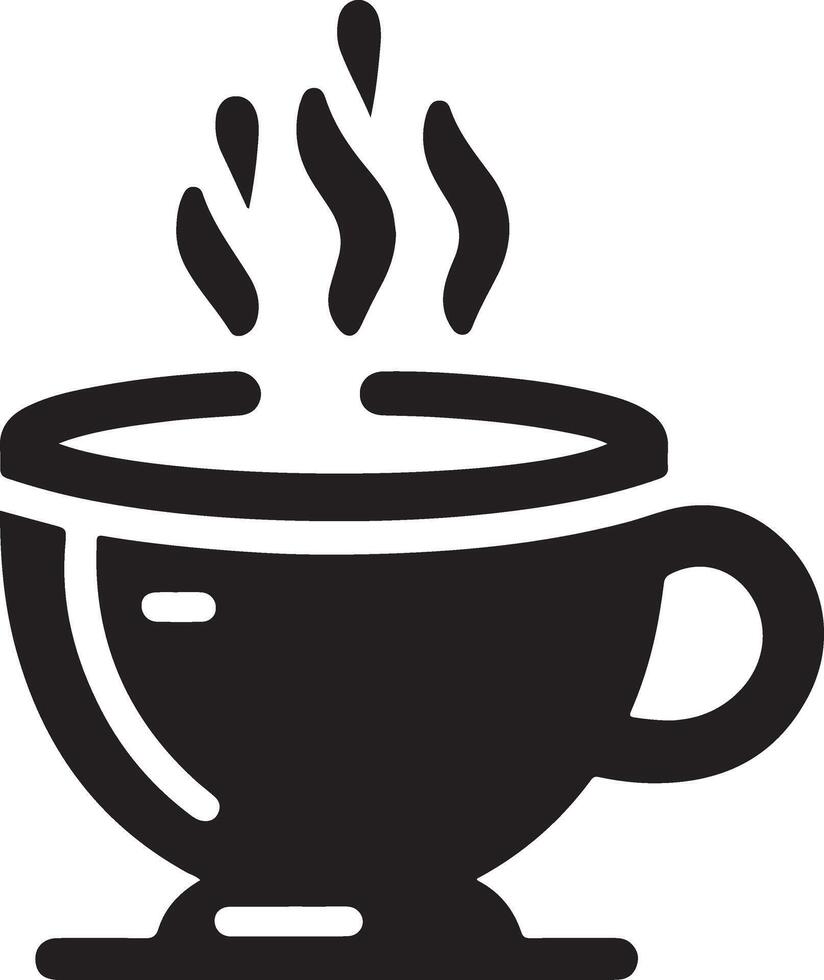 Cup of coffee icon. Tea cup illustration. Cup flat icon. Cup outline pictogram vector
