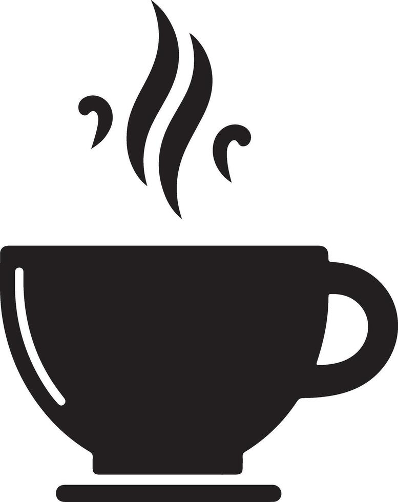 Cup of coffee icon. Tea cup illustration. Cup flat icon. Cup outline pictogram vector