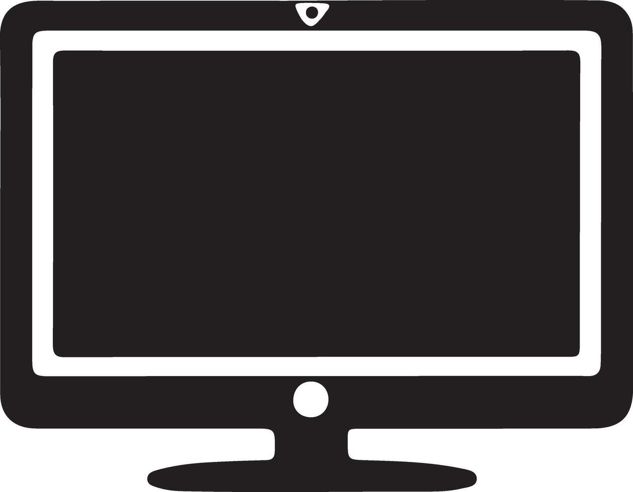 Computer Screen line icon set. desktop pc monitor line icon. computer display sign. tv screen icon. led television screen line icon vector