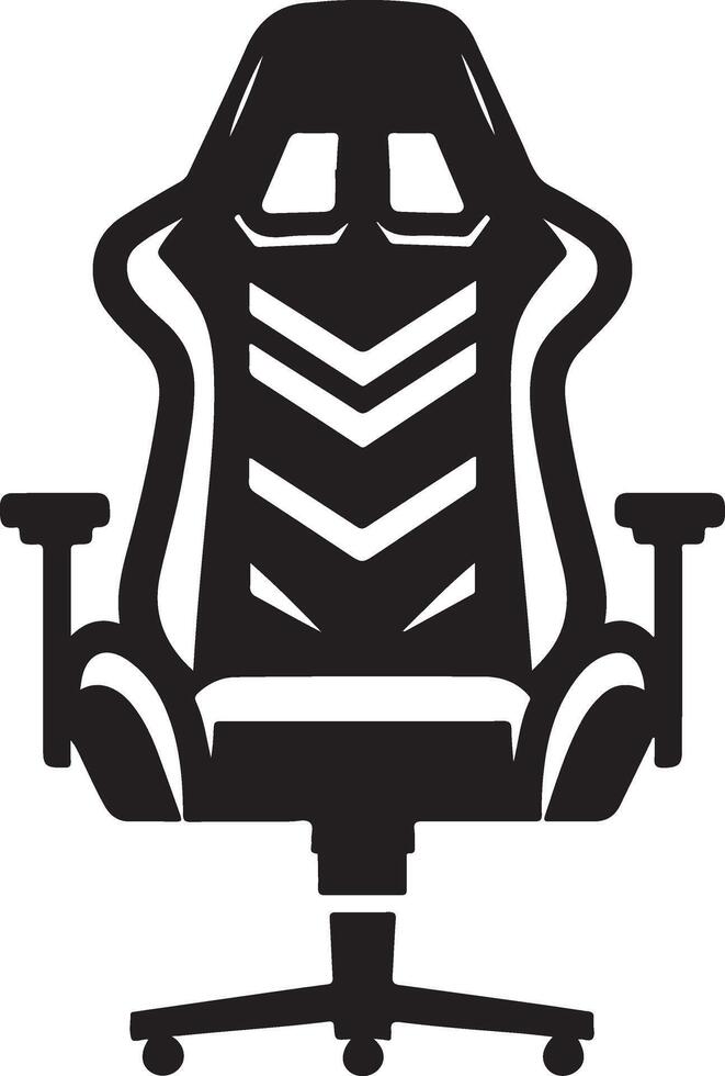 Office or Gaming Chair and Wooden Desk Chair silhouettes vector