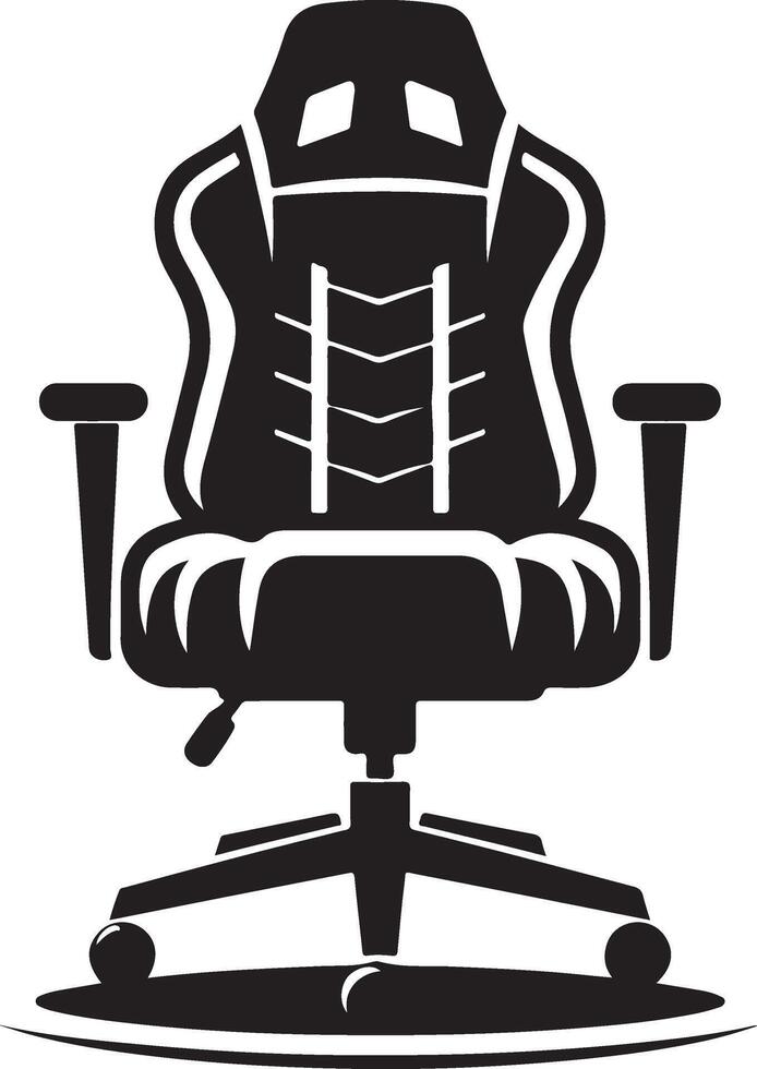 Office or Gaming Chair and Wooden Desk Chair silhouettes vector