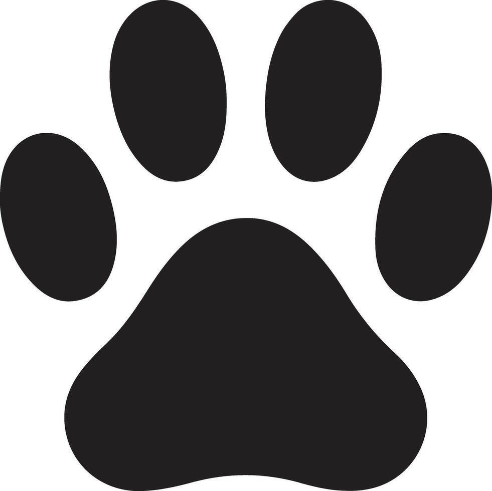 Paw foot trail print of cat. Dog, puppy silhouette animal diagonal tracks for t-shirts, backgrounds vector