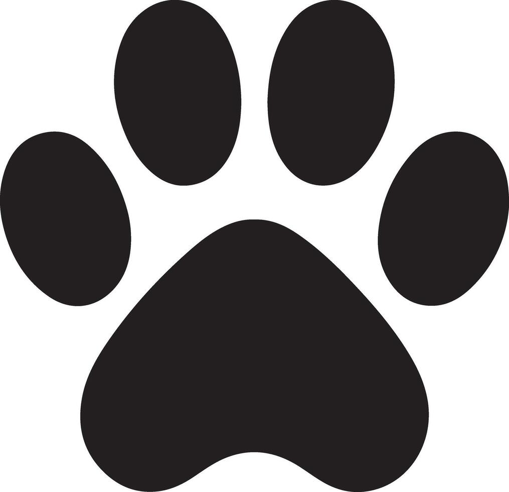Paw foot trail print of cat. Dog, puppy silhouette animal diagonal tracks for t-shirts, backgrounds vector