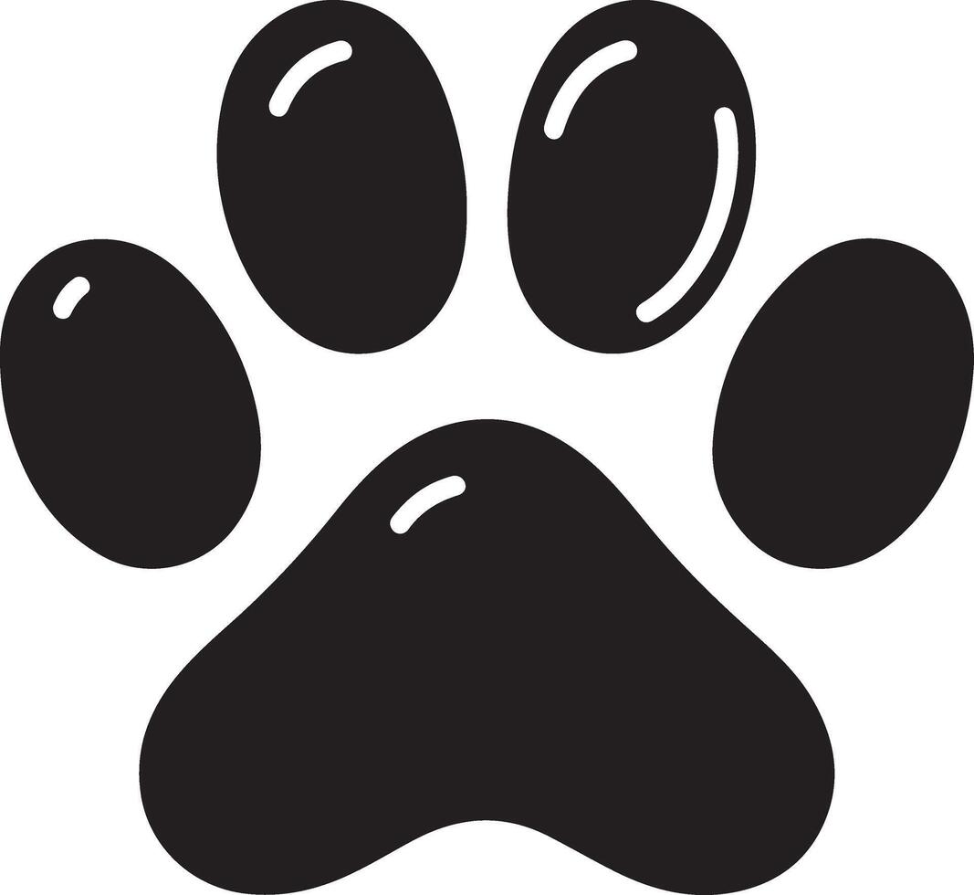 Paw foot trail print of cat. Dog, puppy silhouette animal diagonal tracks for t-shirts, backgrounds vector