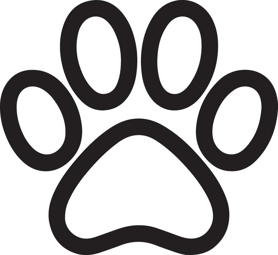 Paw foot trail print of cat. Dog, puppy silhouette animal diagonal tracks for t-shirts, backgrounds vector