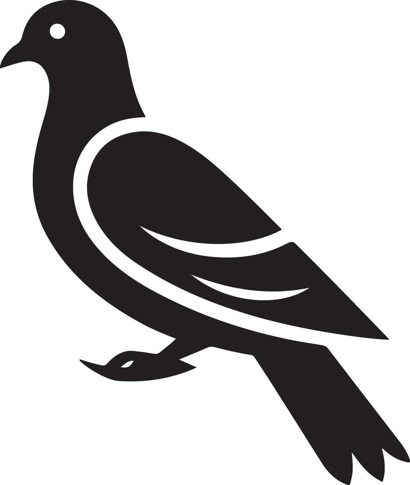 Pigeon silhouette, Pigeon SVG, Pigeon illustration, Pigeon bird silhouette vector