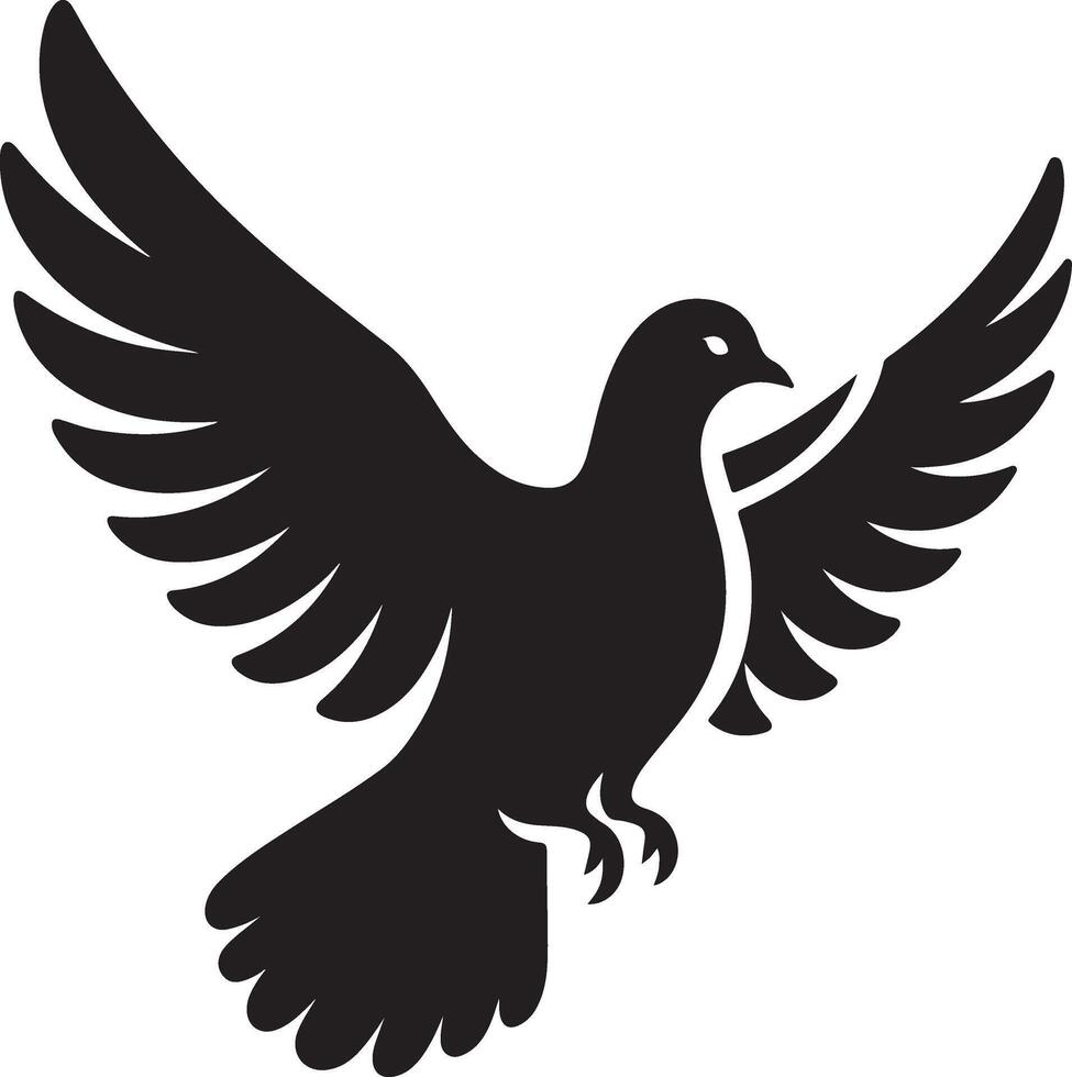Pigeon silhouette, Pigeon SVG, Pigeon illustration, Pigeon bird silhouette vector