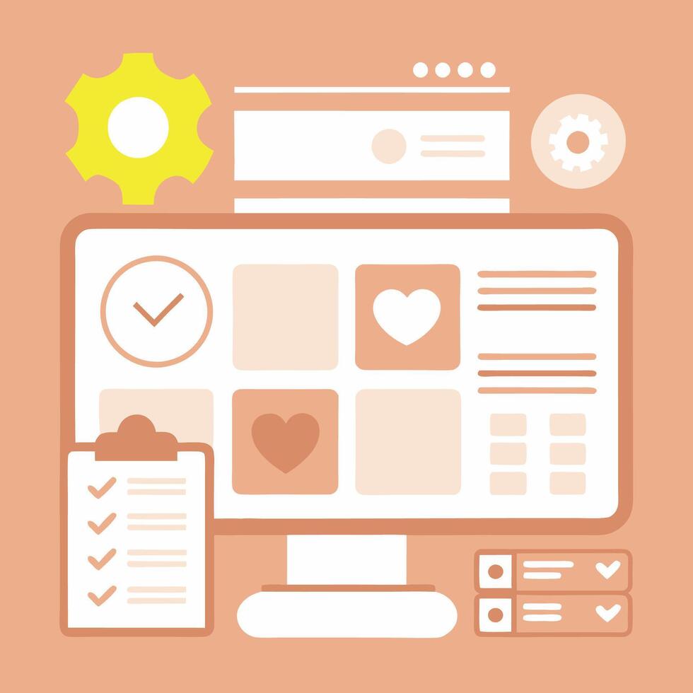 sencillo web ui elementos equipo gráfico vector