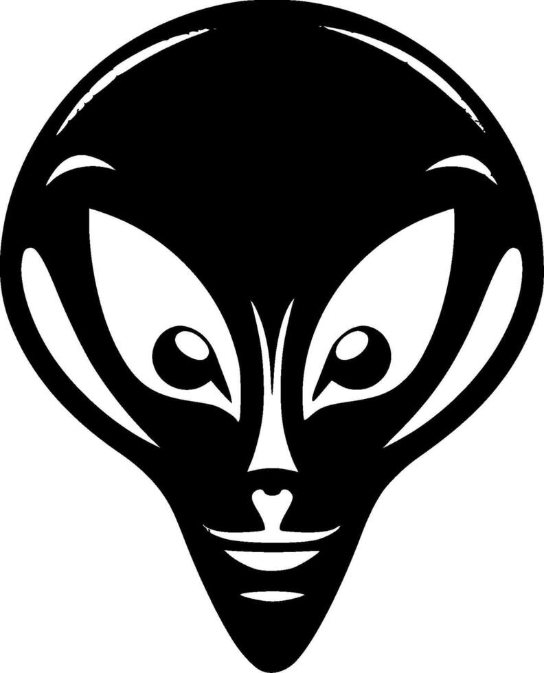 Alien - Minimalist and Flat Logo - illustration vector