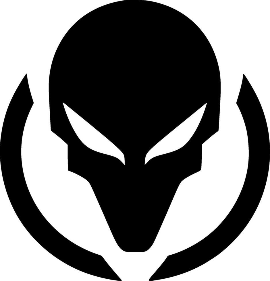 Alien, Minimalist and Simple Silhouette - illustration vector