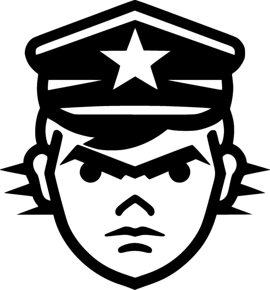 Army - Black and White Isolated Icon - illustration vector