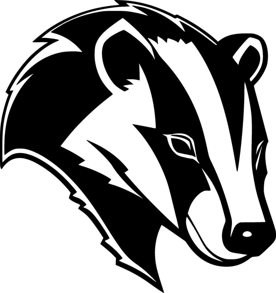 Badger, Minimalist and Simple Silhouette - illustration vector