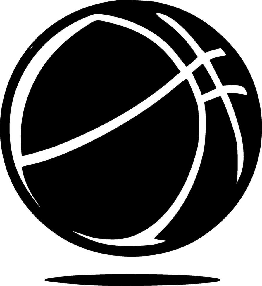 Basketball, Black and White illustration vector