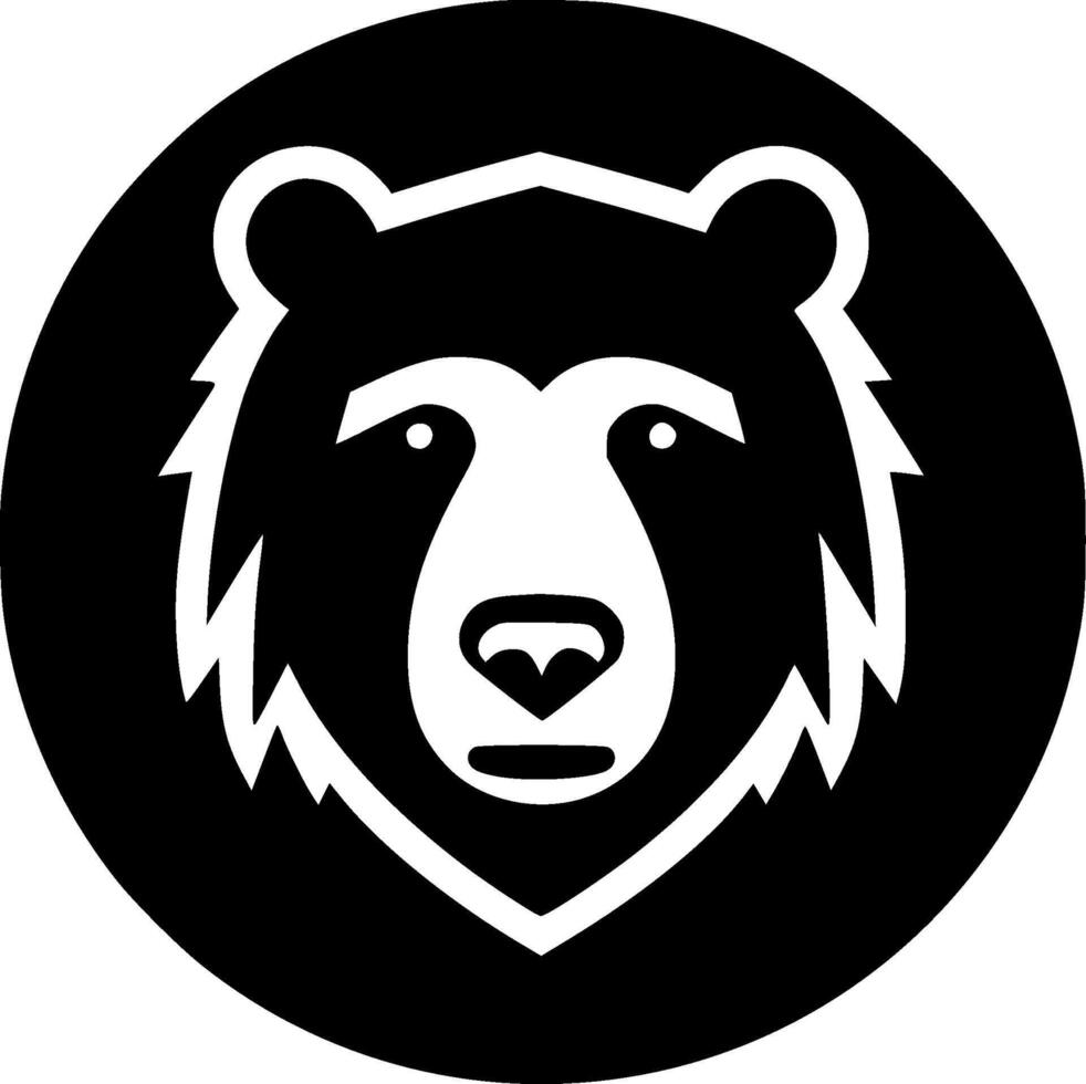 Bear, Minimalist and Simple Silhouette - illustration vector