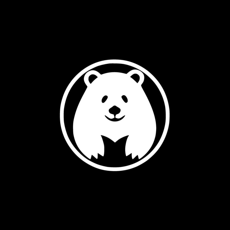 Bear, Minimalist and Simple Silhouette - illustration vector