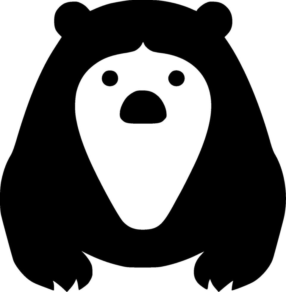 Bear - Minimalist and Flat Logo - illustration vector