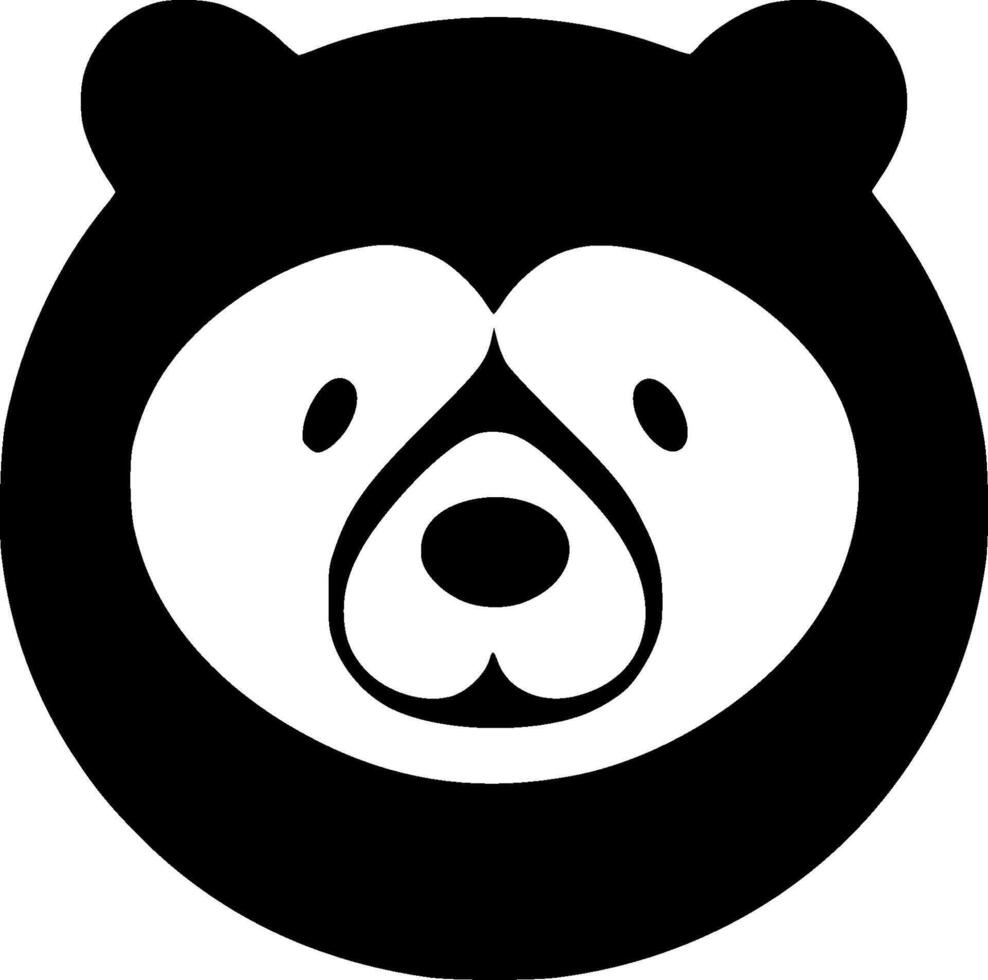 Bear, Minimalist and Simple Silhouette - illustration vector