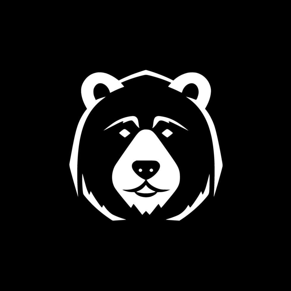 Bear - Black and White Isolated Icon - illustration vector