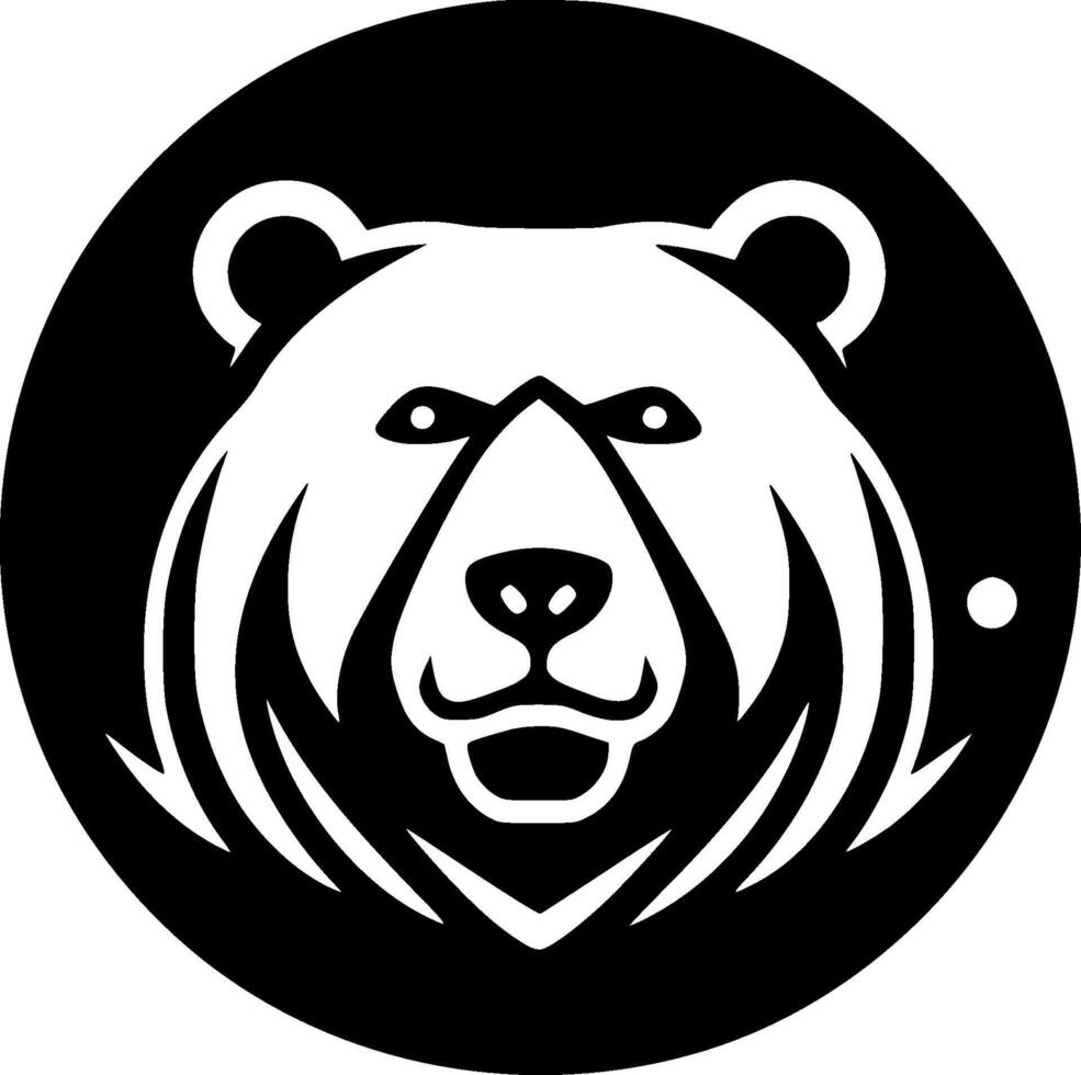 Bear, Minimalist and Simple Silhouette - illustration vector