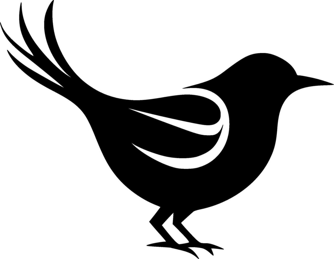 Bird, Minimalist and Simple Silhouette - illustration vector