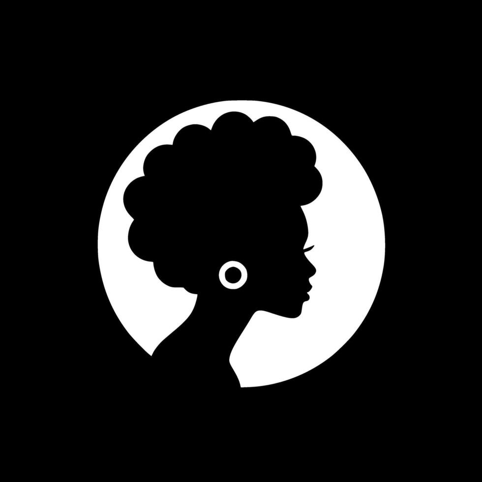 Black Woman, Minimalist and Simple Silhouette - illustration vector