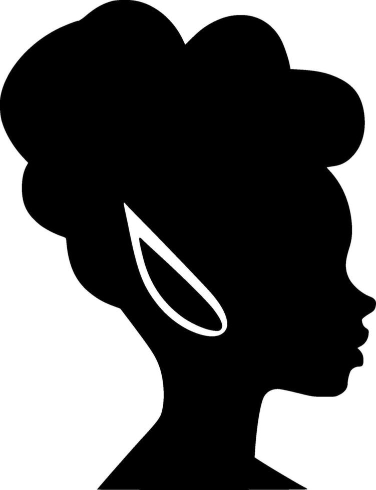 Black Woman - Minimalist and Flat Logo - illustration vector