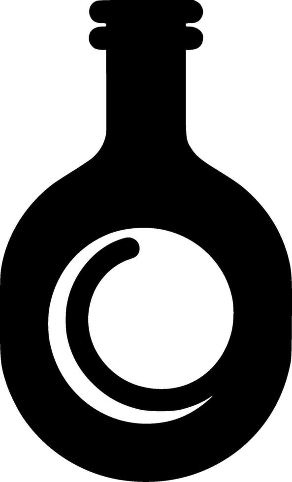 Bottle, Black and White illustration vector