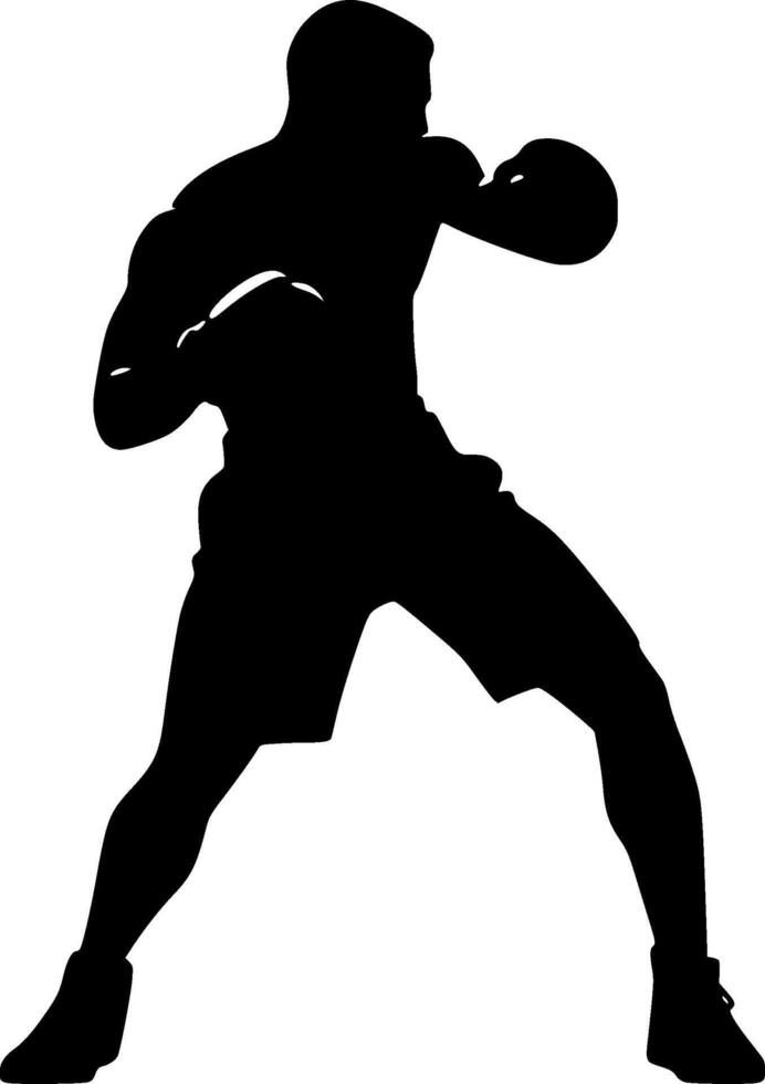 Boxing - Black and White Isolated Icon - illustration vector