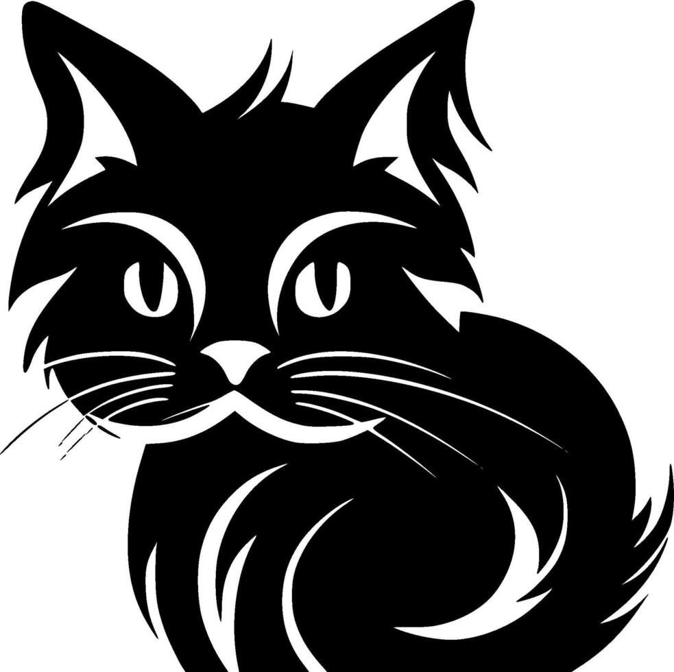 Cat - Minimalist and Flat Logo - illustration vector