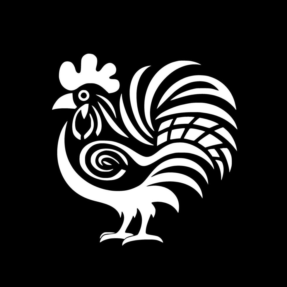 Chicken, Minimalist and Simple Silhouette - illustration vector