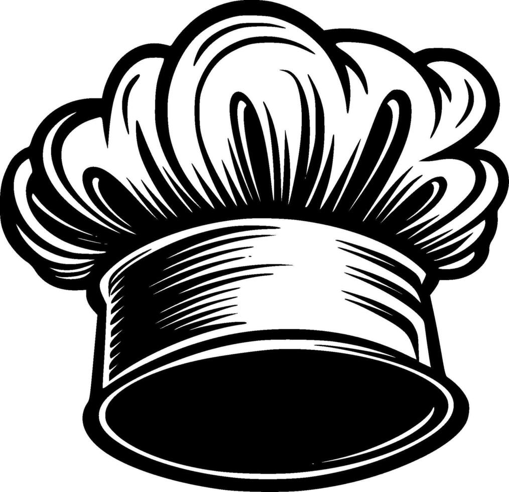 Chef Hat - Minimalist and Flat Logo - illustration vector