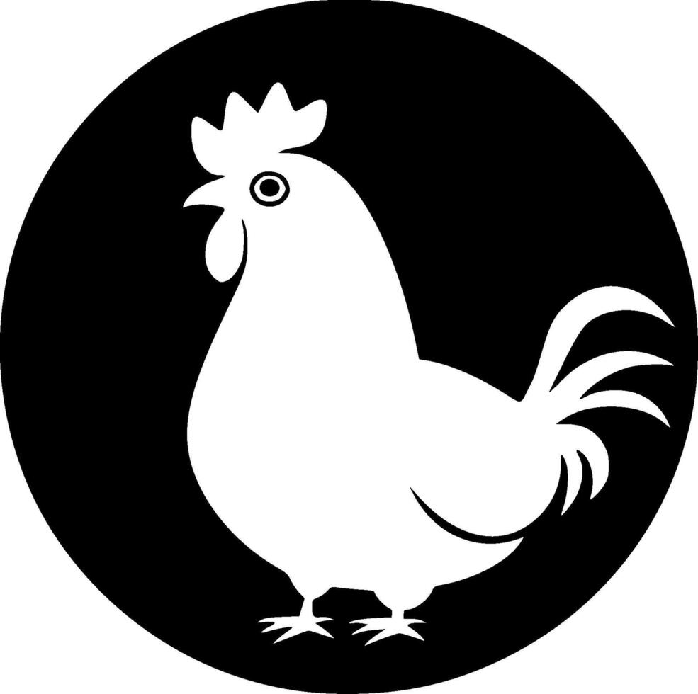 Chicken, Minimalist and Simple Silhouette - illustration vector