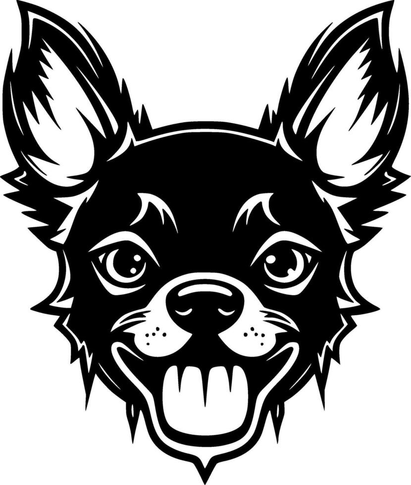 Chihuahua - Black and White Isolated Icon - illustration vector