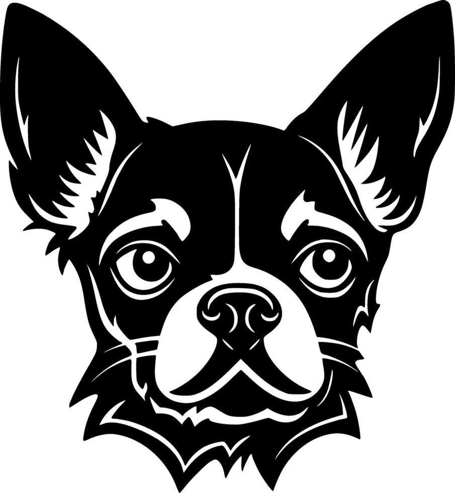 Chihuahua, Black and White illustration vector