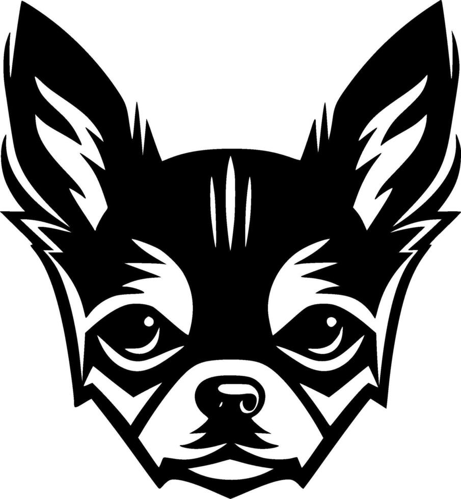 Chihuahua, Black and White illustration vector
