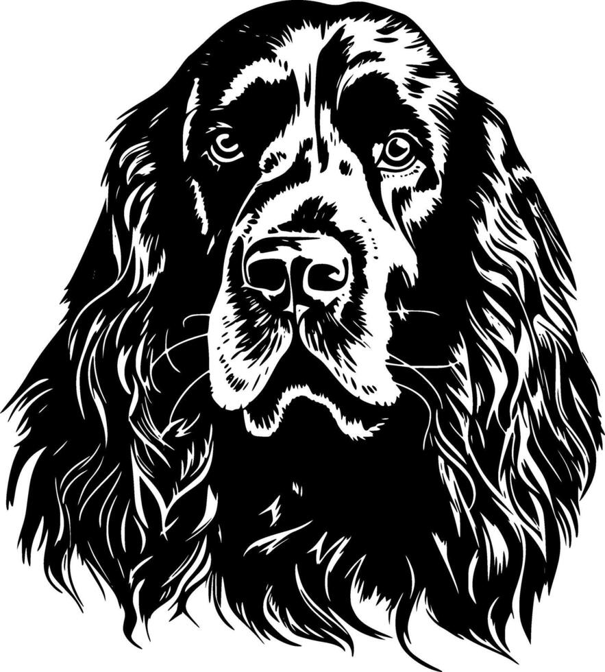 Cocker Spaniel - Minimalist and Flat Logo - illustration vector