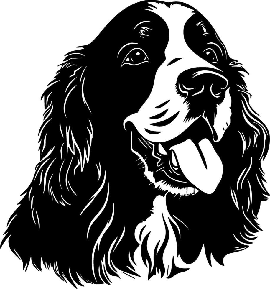 Cocker Spaniel, Minimalist and Simple Silhouette - illustration vector