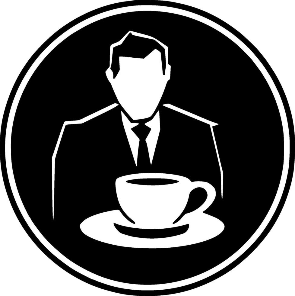 Coffee, Black and White illustration vector
