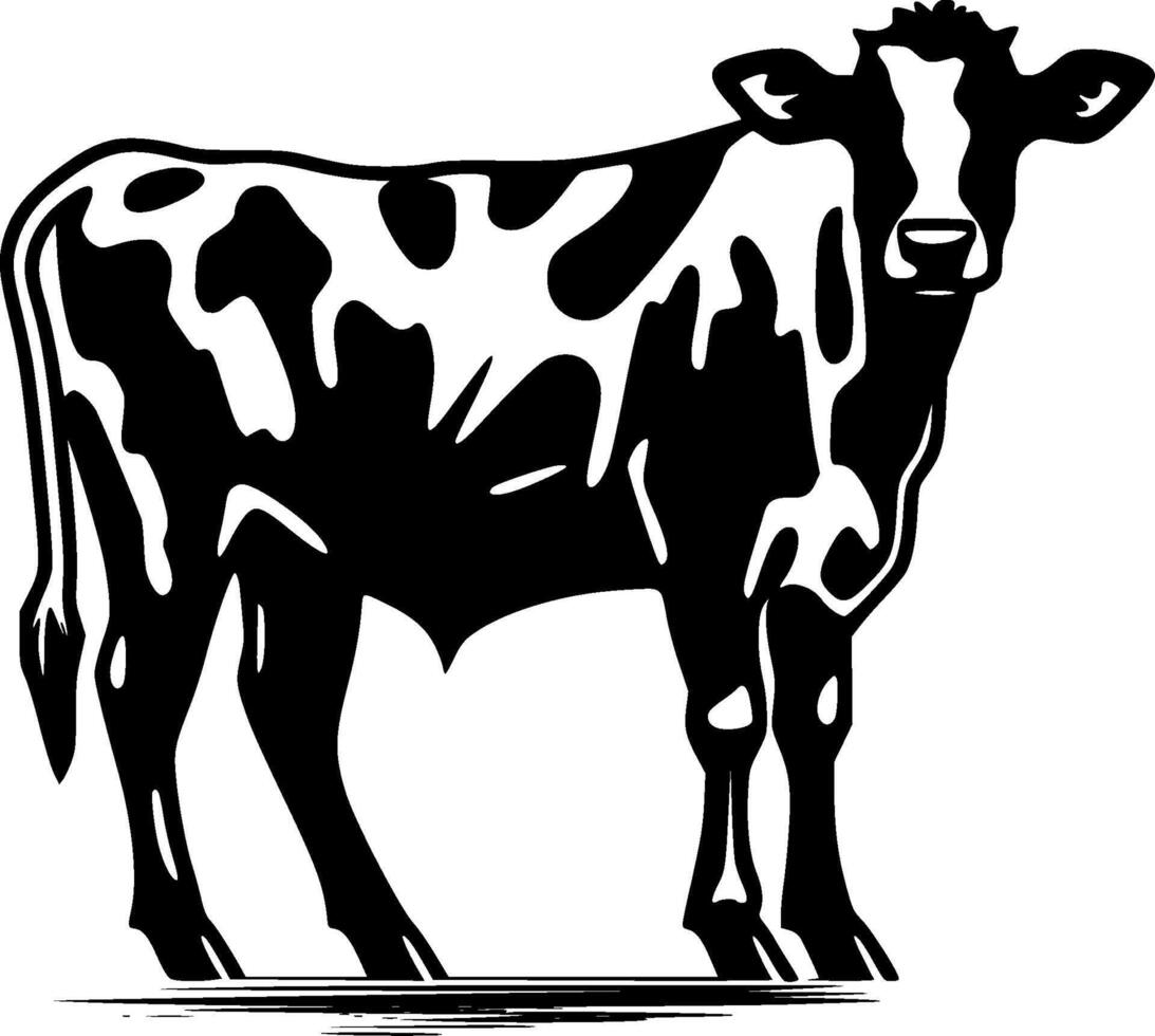 Cow, Minimalist and Simple Silhouette - illustration vector