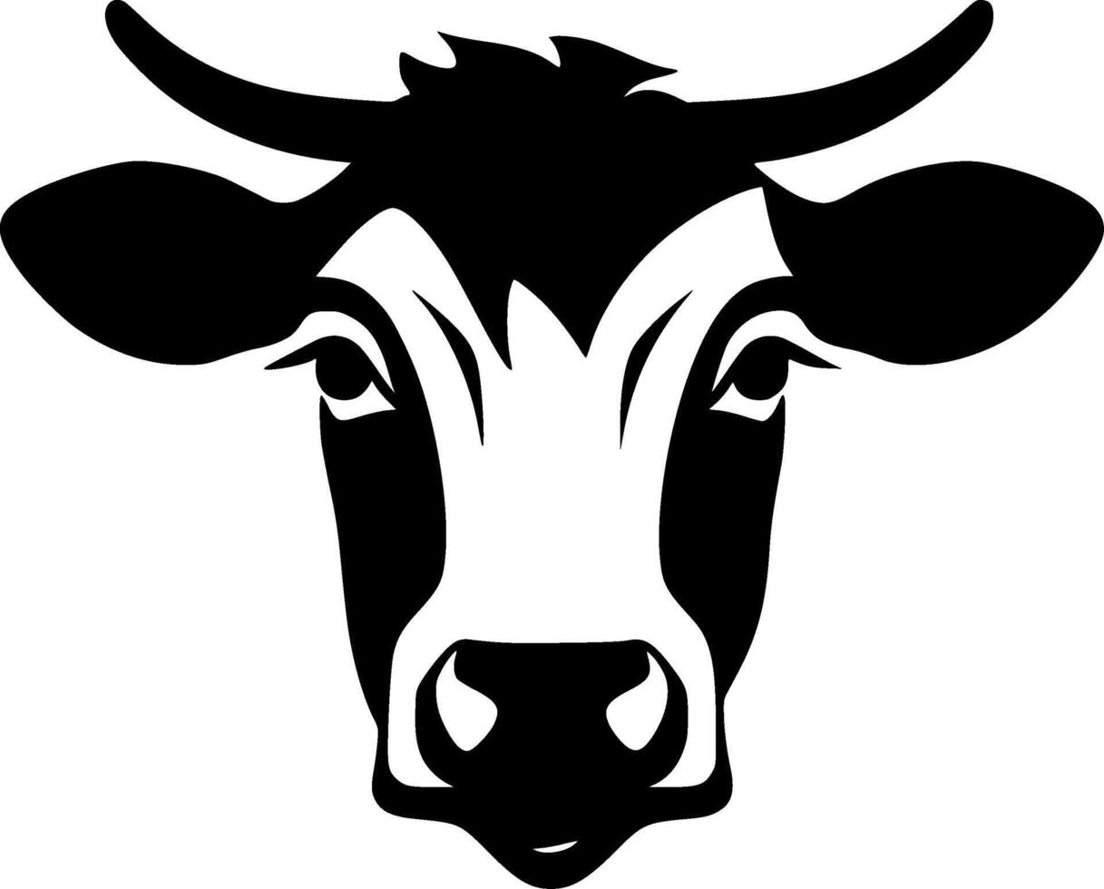 Cow, Minimalist and Simple Silhouette - illustration vector