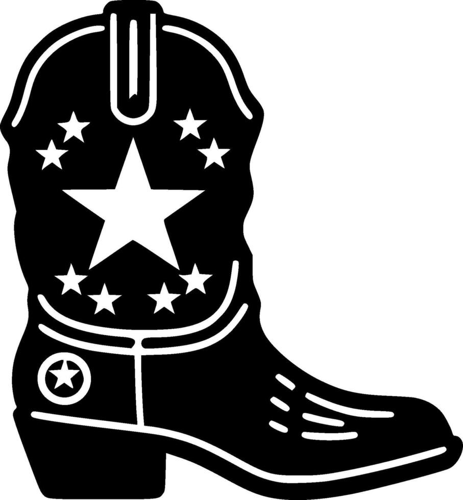 Cowboy Boot - Minimalist and Flat Logo - illustration vector