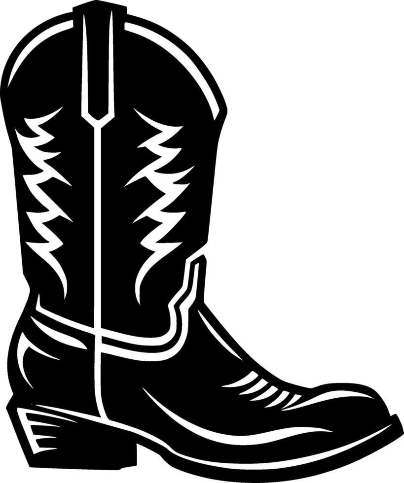 Cowboy Boot - Minimalist and Flat Logo - illustration vector