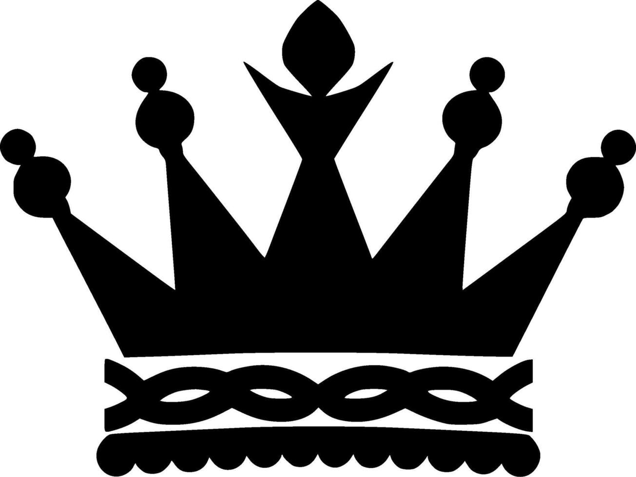 Crown - Minimalist and Flat Logo - illustration vector