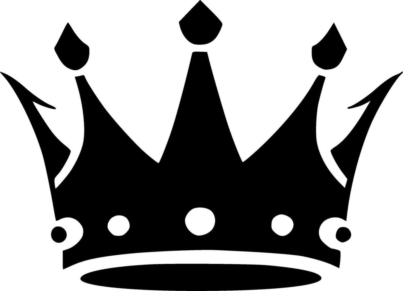 Crown, Black and White illustration vector